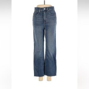 J. Crew High-Rise Wide-Leg Jeans in Medium Blue Wash